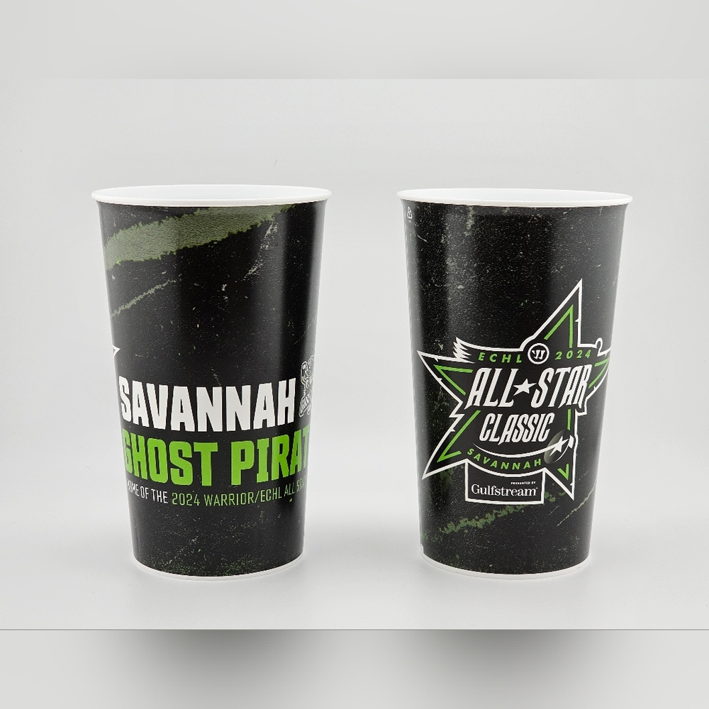 Savannah Ghost Pirates ECHL All Star Classic 2024 Souvenir Plastic Soda Cups (2)